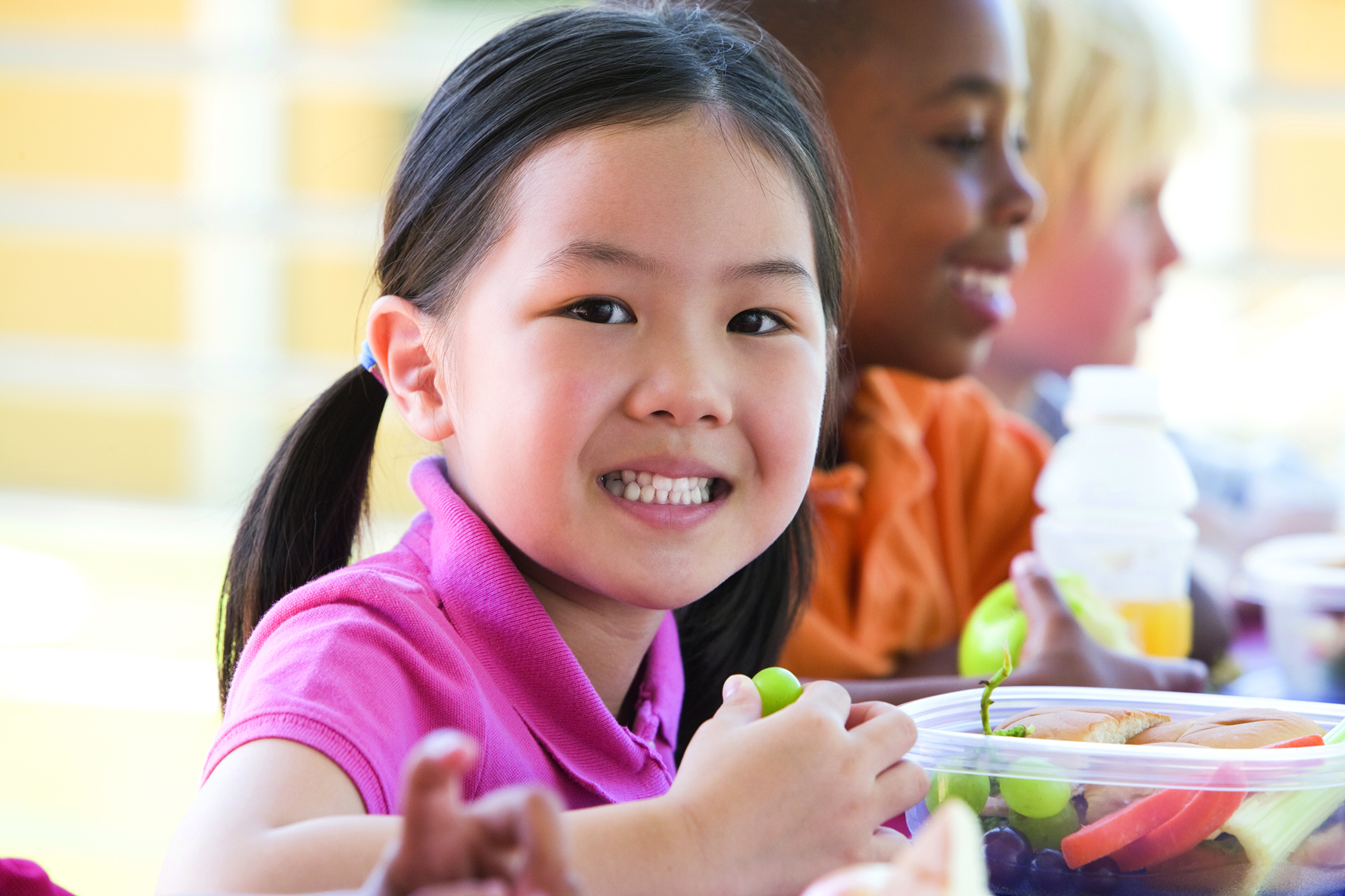 Child eating fruit
